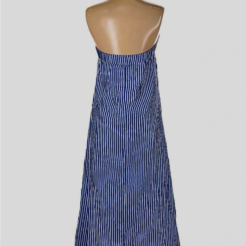 Duffield Lane Blue and White Striped Maxi Dress - Picture 2 of 3